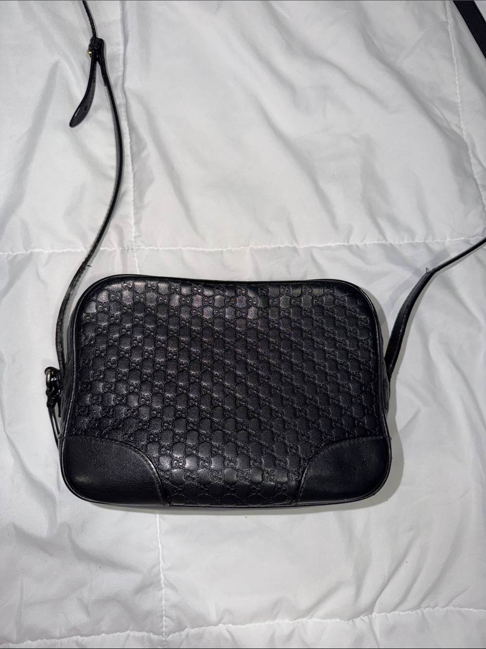 Gucci leather cross body camera bag